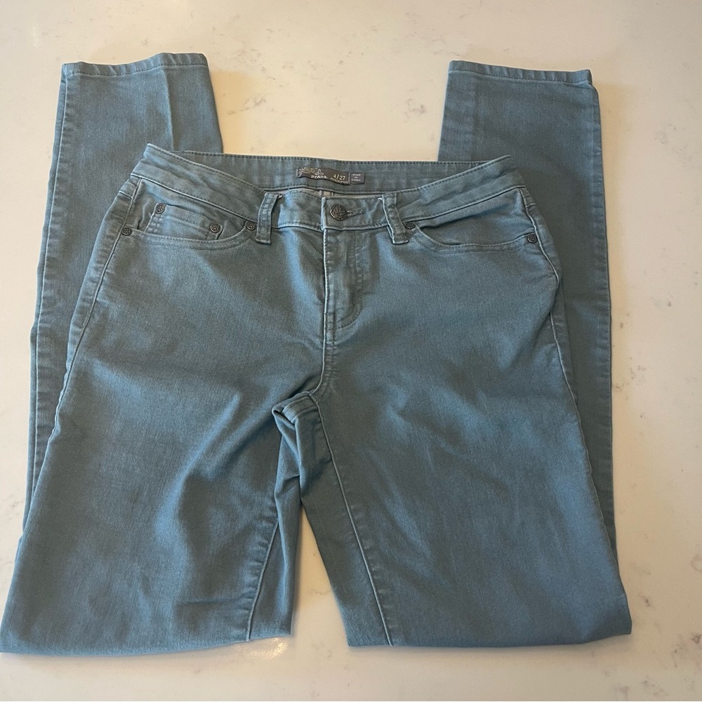 PrAna Women’s Pants Mid Rise Blue Organic Cotton Stretch Casual Size 4/27